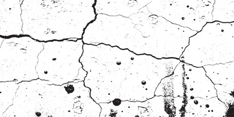 Obraz premium Cracked Wall Texture with Black Spots.