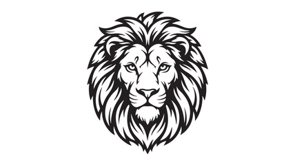 Obraz premium Majestic lion head emblem a powerful symbol of strength and courage perfect for logos branding and design projects isolated on white