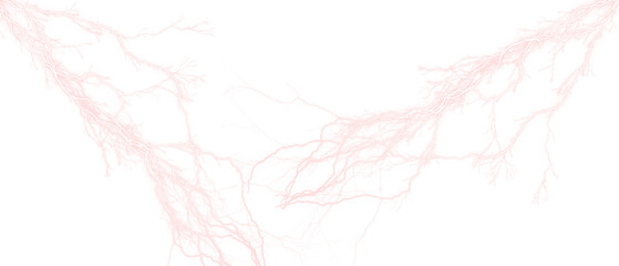 Translucent lightning bolts on transparent backdrop for design elements