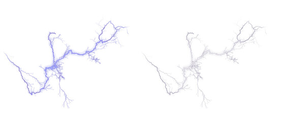 Blue and White Lightning Bolt Effect on Checkered Backdrop