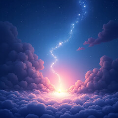 blue sky with clouds