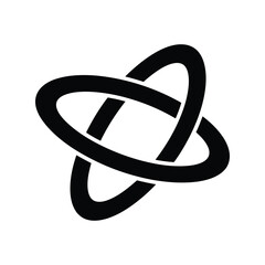 Abstract interlocking rings symbol