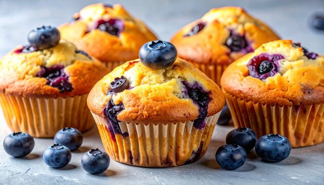 muffins with blueberries
