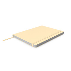 yellow classic notebook with bookmark