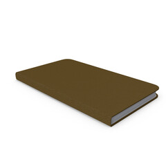 flat brown leather journal