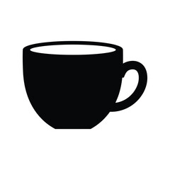 Black coffee cup silhouette icon