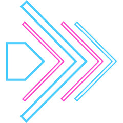 Futuristic Neon Arrow 