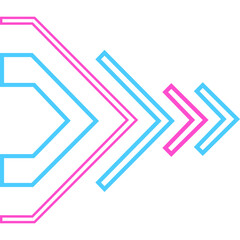 Futuristic Neon Arrow 