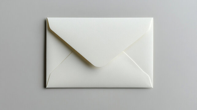 An open envelope rests on a soft neutral background, creating a clean minimalist composition symbolizing communication, message delivery, invitation, or personal correspondence.

