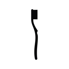 Minimalist black toothbrush silhouette