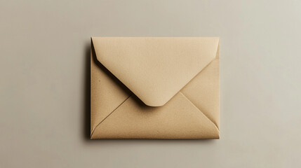 An open envelope rests on a soft neutral background, creating a clean minimalist composition symbolizing communication, message delivery, invitation, or personal correspondence.
