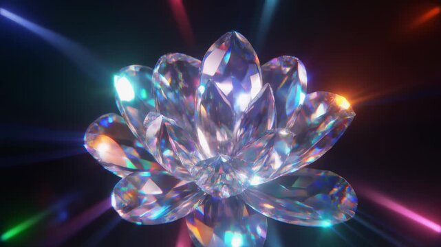 &ldquo;Light melting across a crystal flower, ultra slow motion, macro camera