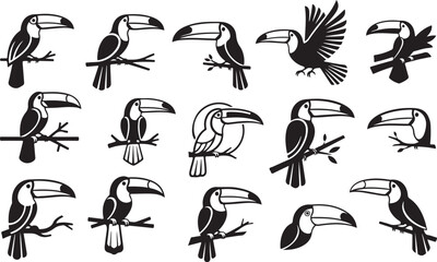 vector illustration of a set of animals