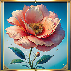 Elegant Pink Flower Illustration With Soft Details