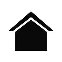 Black house icon simple geometric roof symbol