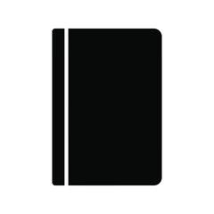 Black notebook icon minimalist journal symbol