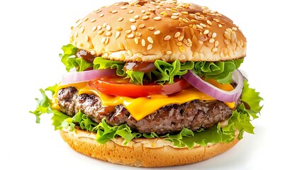 hamburger isolated on white