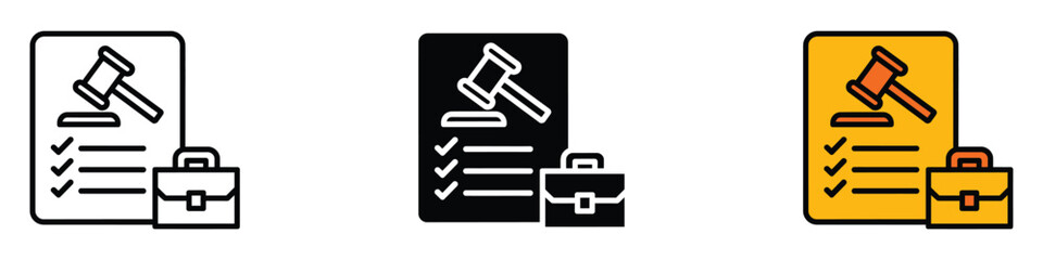 Corporate by laws icon vector. Legal compliance checklist symbol. vector illustration.