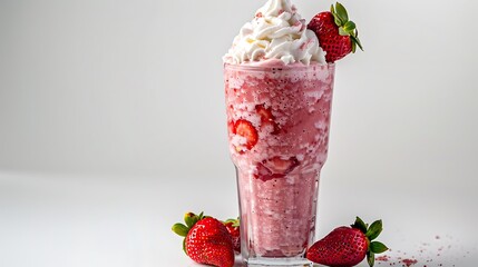 ice cream with strawberries
