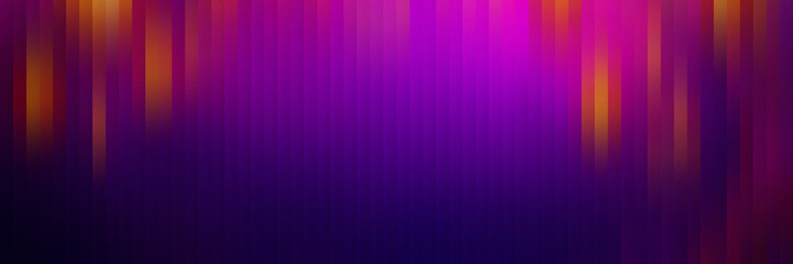 Vibrant purple and gold ribbed abstract background with luminous light gradient, blurry digital texture and glowing vertical distortion lines, elegant futuristic wallpaper for tech visuals