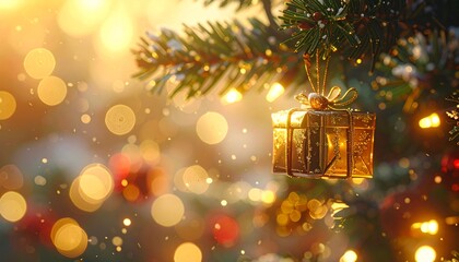 Christmas Tree with Hanging Mini Gifts