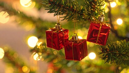 Christmas Tree with Hanging Mini Gifts
