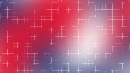 Red White Blue Gradient Grid Line Abstract Background