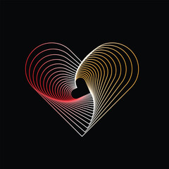 Love blending design vector art