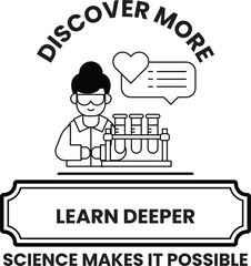 A woman in a lab coat is smiling and holding a beaker