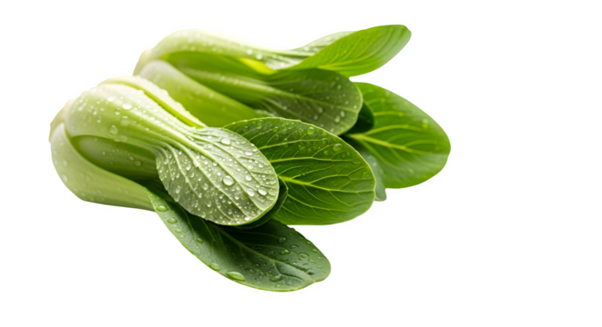 Fresh bok choy vegetable isolated on transparent background