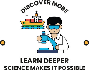 A man in a lab coat holding a microscope