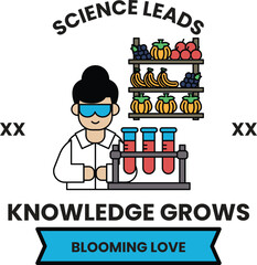 A woman in a lab coat is holding a test tube