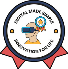 A man wearing glasses and a yellow shirt is wearing a virtual reality headset