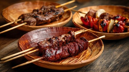 Grilled chicken breast fillet with roasted potatoes and green vegetables healthy dinner plate