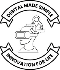 A logo for digital made simple innovation for life