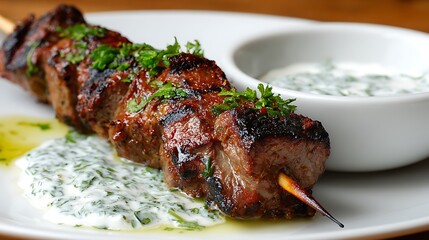 Grilled chicken breast fillet with roasted potatoes and green vegetables healthy dinner plate