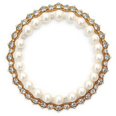 Obraz premium Elegant Pearl and Diamond Bracelet: A Timeless Jewelry Piece.