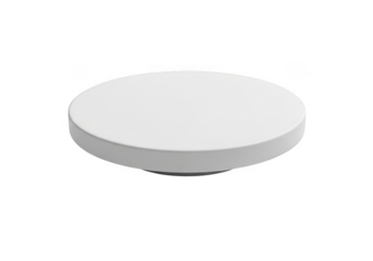A simple white circular object isolated on transparent background