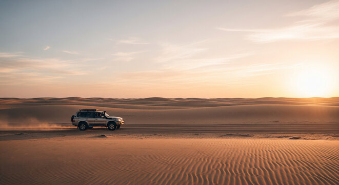 Golden Hour Desert Drive