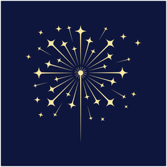 Firework star logo vector and symbol design