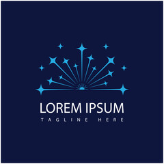 Firework star logo vector and symbol design