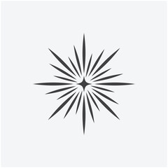 Firework star logo vector and symbol design