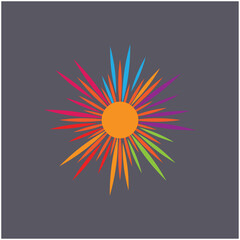 Firework star logo vector and symbol design