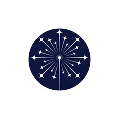 Firework star logo vector and symbol design