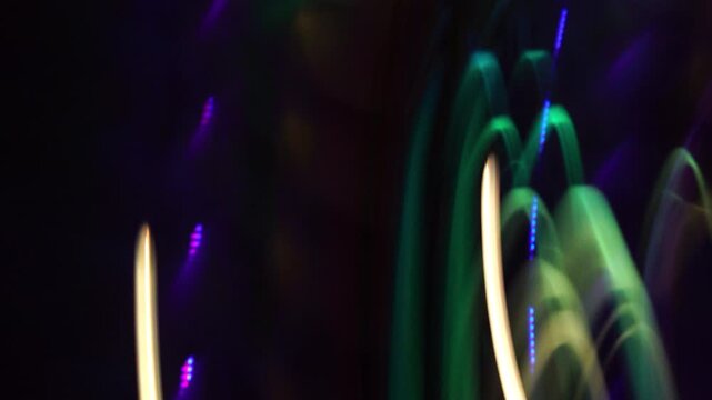 Hyper-Speed Multicolor Light Streaks Transition Overlay: Dynamic Neon Effect Wipe on Black Background 4k video animation seamless loop