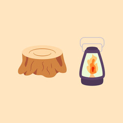 A trunk with a glowing candle light, symbolizing mystery, nostalgia, and exploration. Clean, simple illustration suitable for themes of treasure, storage, vintage objects, adventure, and storytelling.