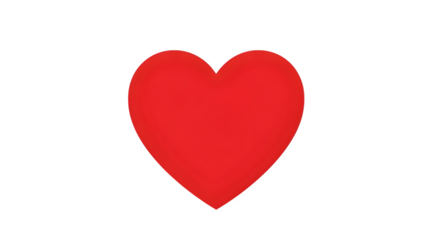 Red heart icon, isolated on transparent background - Powered by Adobe