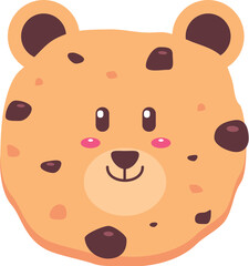 Cute Bear Cookie Characters – Kawaii Dessert Illustration