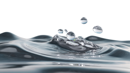Ripples of Life: Capturing the exquisite dance of water droplets. A splash and ripple effect forms, creating a captivating display of nature's beauty and purity. 