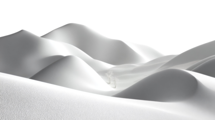 Desert Dunes: A serene, minimalist depiction of rolling desert dunes, sculpted by the wind, showcasing the raw, natural beauty of the landscape.